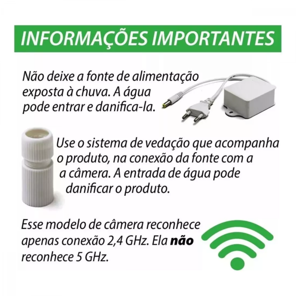 Câmera de Vigilância Externa IP66 - Dupla